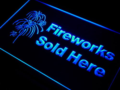 Fireworks Sold Here Neon Light Sign